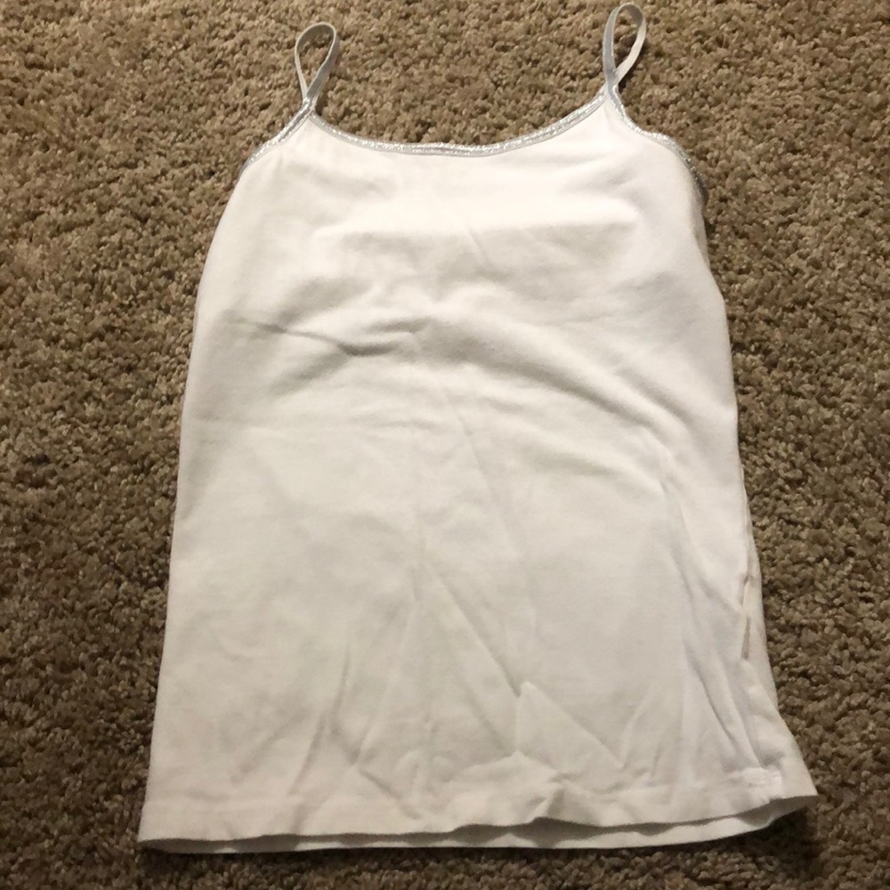 White cami with sparkly straps